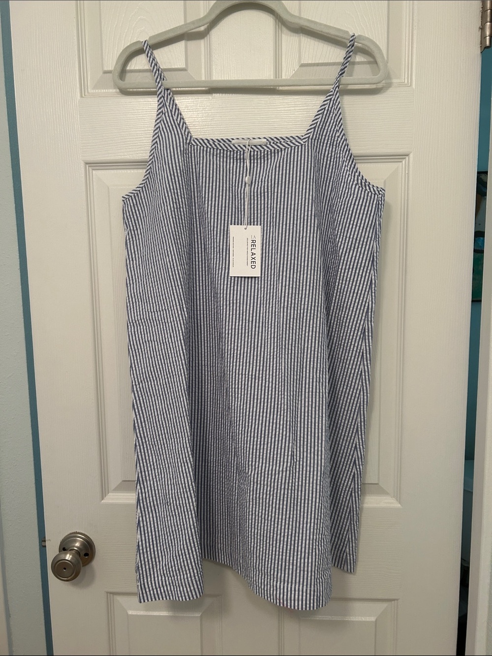 LA Relaxed Seersucker Casual Dress